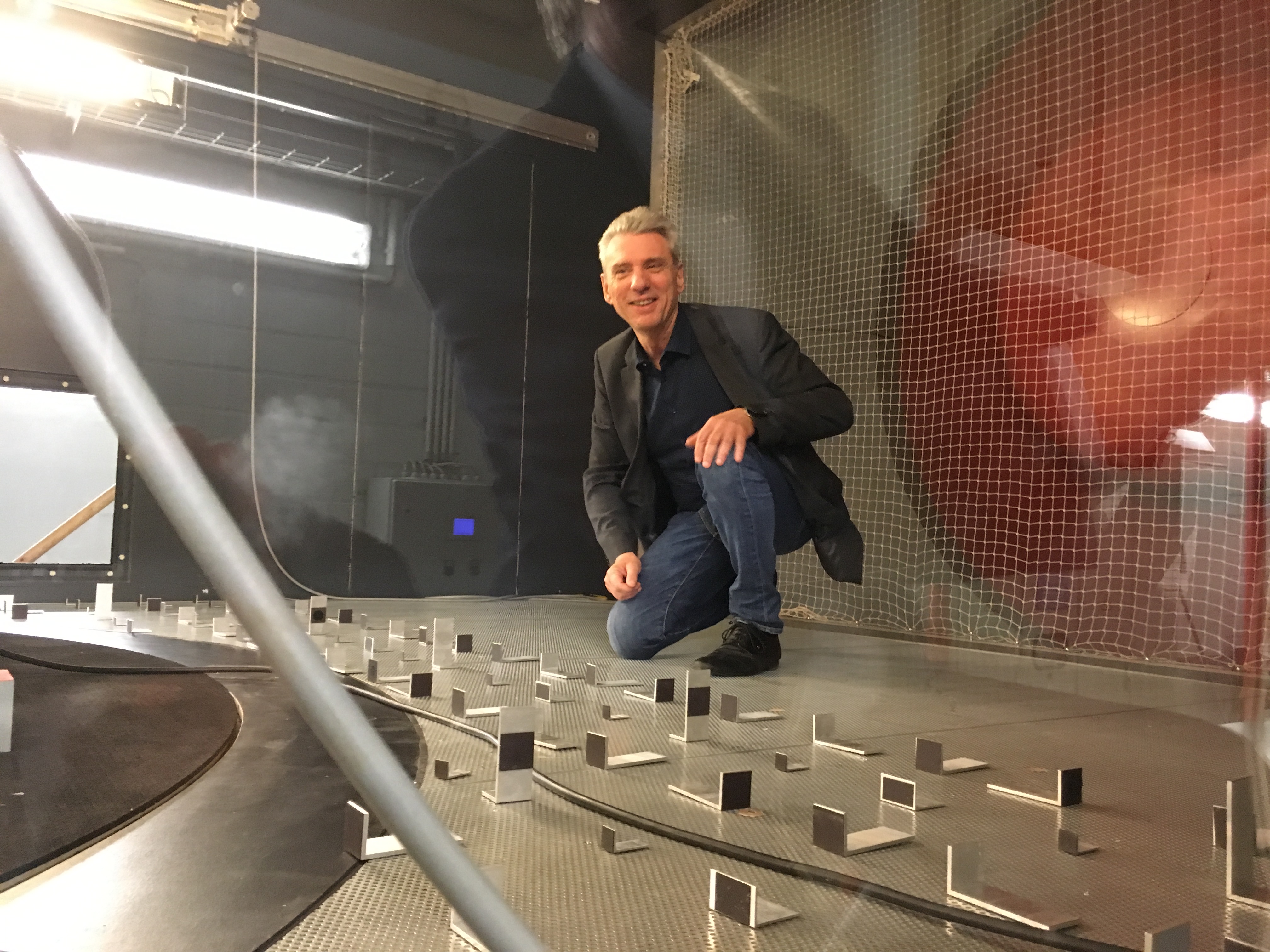 Dieter in wind tunnel